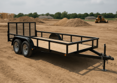 Trailer on worksite